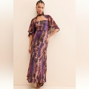 Laagam Renata Cape Maxi Dress